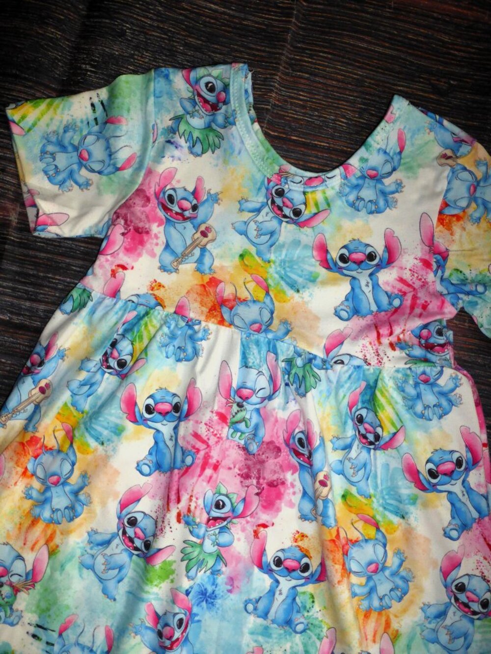 Boutique Stitch Cartoon Girls Sleeveless Dress - Picture 2 of 3